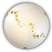 Светильник настенно-потолочный Sonex Barli золото/белый 107/K